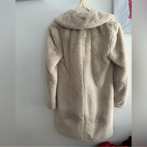 Ever New Cream Teddy Cozy Plush Jacket - size 0 - Picture 6 of 11